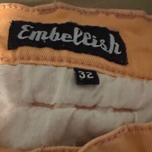 Embellish Men's Orange Jeans